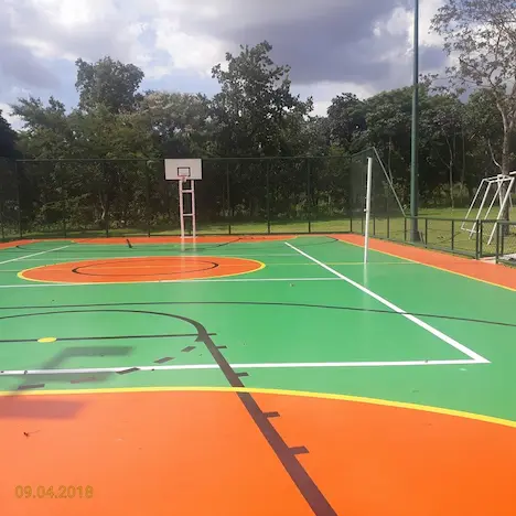 recuperação de quadra esportiva com pintura epóxi e poliuretano em Mato Grosso