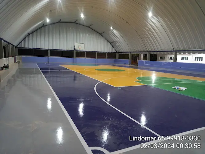 pintura profissional de quadra em Mato Grosso com linhas esportivas demarcadas