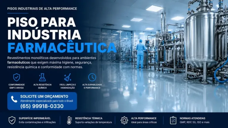 Piso Para Indústria Farmacêutica e Quimica em Cuiabá e todo o Mato Grosso