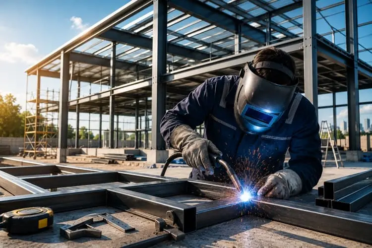 Serviço de serralheria especializado na fabricação de estruturas metálicas para garagens
